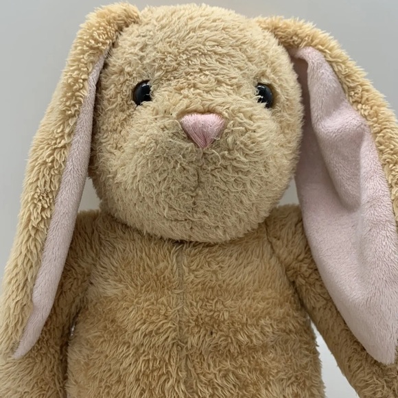Build a Bear Pawlette Tan Bunny Bunny Rabbit with Floppy Pink Ears White Tail - Picture 3 of 14